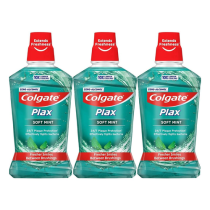 Colgate Plax Soft Mint Mouthwash 500ml - Pack of 3