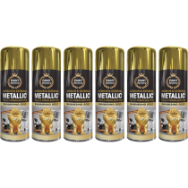 Paint Factory Interior & Exterior Metallic Shimmering Gold Spray 400 ML - Pack of 6