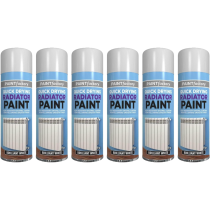Paint Factory Quick Drying Radiator Spray Paint White 400 ML - Pack of 6