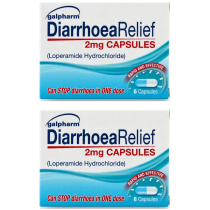 Galpharm Diarrhoea Relief 2mg Capsules 6 Count - Pack of 2