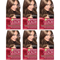 Garnier Color Sensation 6.0 Precious Dark Blonde Permanent Hair Dye - Pack of 6