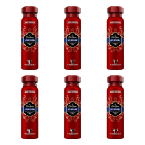 Old Spice Captain Deodorant Body Spray for Men 48H Fresh 150ml - Pack of 6