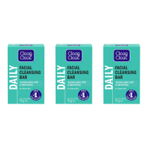 Clean & Clear Facial Cleansing Bar 75g - Pack of 3