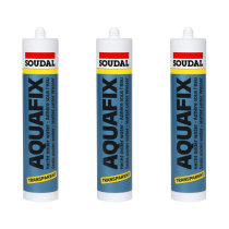 Soudal Aquafix All Weather Sealant Clear 300ml - Pack of 3