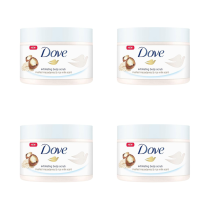 Dove Exfoliating Body Scrub with Macadamia & Rice Milk 225 ml - Pack of 4
