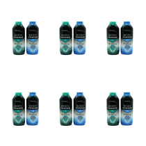 Nuagé Talc-Free Men’s Body Powder,Cool Musk & Aqua Scent, 250g - Pack of 6