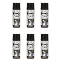 151 Black Gloss Professional Spray Paint For Plastic 400ML - Pack of 6
