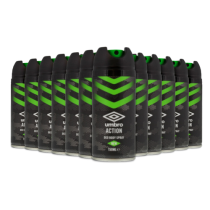 Umbro Action Body Spray Green 150ml - Pack of 12