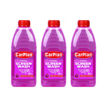 CarPlan Cherry Screen Wash High Power Concentrated 1L - Pack of 3