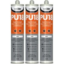 Bond It PU18 High Strength Polyurethane Grey Sealant 310ml  - Pack of 3