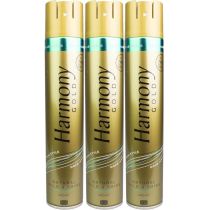Harmony Gold Hair Spray Natural Hold & Shine 400ml - Pack of 3