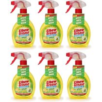 Elbow Grease Lemon Washing Up Liquid Spray 500ml bottle beside a kitchen sink
