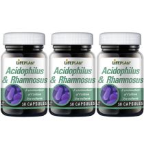 Lifeplan Acidophilus and Rhamnosus Vegicap 50 Capsules - Pack of 3
