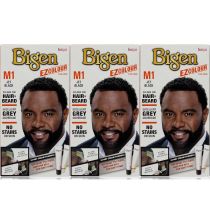 Bigen Men's EZ Colour For Beard & Hair Jet Black M1 - Pack of 3