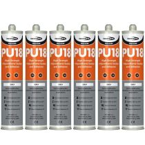 Bond It PU18 High Strength Polyurethane Grey Sealant 310ml - Pack of 6