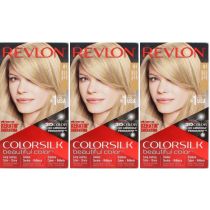 Revlon Colorsilk Hair Dye Permanent Light Blonde 81 - Pack of 3