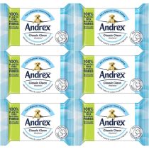 Andrex Classic Clean Washlets Moist Toilet Tissue 36 Wipes - Pack of 6