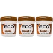 Eco Style Hair Gel Coconut Oil Max Hold 236ml - Pack of 3