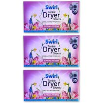 Swirl Tumble Dryer Sheet Spring Fresh Scent 35 Sheets - Pack of 3