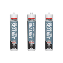 Soudal All Weather Sealant Clear 290ml - Pack of 3