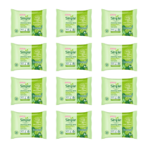 Simple Biodegradable Cleansing Face Wipes 25 Wipes - Pack of 12