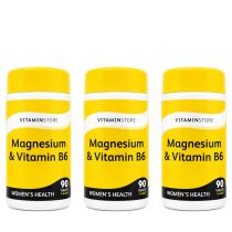 Vitamin Store Magnesium & Vitamin B6 Supplements 90 Tablets - Pack of 3