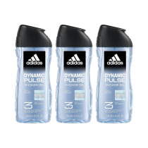 Adidas Dynamic Pulse 3‑in‑1 Shower Gel 250ml - Pack of 3