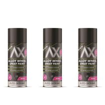 Auto Extreme Black Alloy Wheel Spray Paint Satin 400ml - Pack of 3