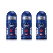 NIVEA MEN Dry Impact Anti-perspirant Roll-on 50 ML - Pack of 3