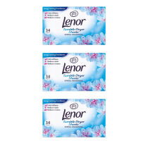 Lenor Tumble Dryer Sheets Spring Awakening Softens Fabric 34 Sheets - Pack of 3