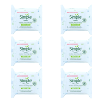 Simple Kind to Skin Micellar Cleansing Wipes 25's - Pack of 6