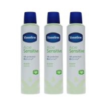 Vaseline Aloe Sensitive Pro-Derma Anti-Perspirant Spray 250ml - Pack of 3