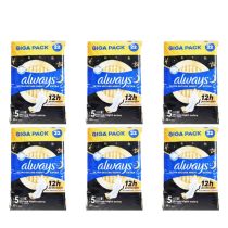 Always Ultra Secure Night Extra Size 5 Sanitary Towels with Wings 22 Count - Pack of 6