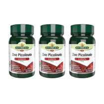 Natures Aid Zinc Picolinate Elemental 15mg 30 Tablets - Pack of 3