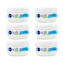 NIVEA Soft Moisturising Cream for Face Body and Hands 300 ML - Pack of 6