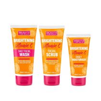 Beauty Formulas Brightening Vitamin C Skincare Bundle – Facial Wash 150ml, Facial Scrub 150ml & Daily Moisturiser 100ml