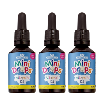 Natures Aid Mini Drops Vitamin D3 for Kids Bone & Teeth Support 50ML - Pack of 3