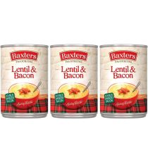 Baxters Favourites Lentil & Bacon Soup 400g - Pack of 3
