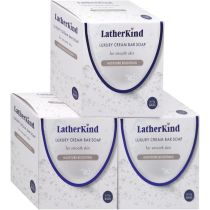LatherKind Luxury Cream Bar Soap 3 Pack 225g - Pack of 3