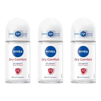 Nivea Dry Comfort Antiperspirant Women's Roll on 50 ML - Pack of 3