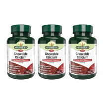 Natures Aid Chewable Calcium 400 mg with Vitamin D3 60 Tablets - Pack of 3