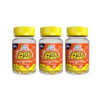 Natures Aid Mini Drops Jelly Beans Energy & Mind for Kids 60 Beans - Pack of 3