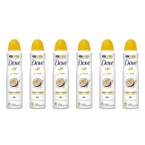 Dove Go Fresh Passion Fruit & Lemongrass Antiperspirant Spray 150ml - Pack of 6