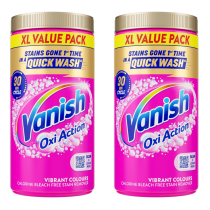 Vanish Oxi Action Gold Colour Stain Remover Powder Pink 1.9kg - Pack of 2