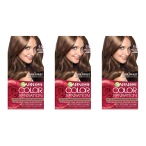 Garnier Color Sensation 6.0 Precious Dark Blonde Permanent Hair Dye - Pack of 3