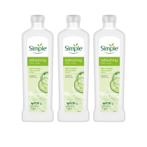 Simple Kind to Skin Refreshing Bath Soak with Cucumber Extract 1L - Pack of 3