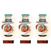 Garnier Ultimate Blends Coconut Milk & Macadamia Conditioner 400ml - Pack of 3