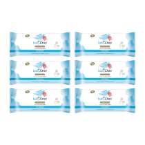 Dove Baby Rich Moisture Moisturising Baby Wipes 50s pack on a clean nursery changing table