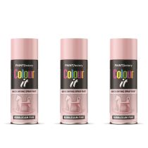 Paint Factory Colour It Bubblegum Pink Gloss Spray Paint 400ml - Pack of 3