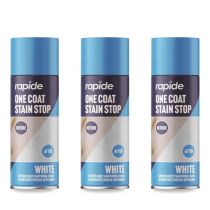 Rapide One Coat Stain Stop White Spray 400ml - Pack of 3